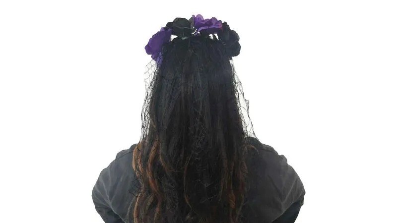 TIARA C/FLOR E VEU